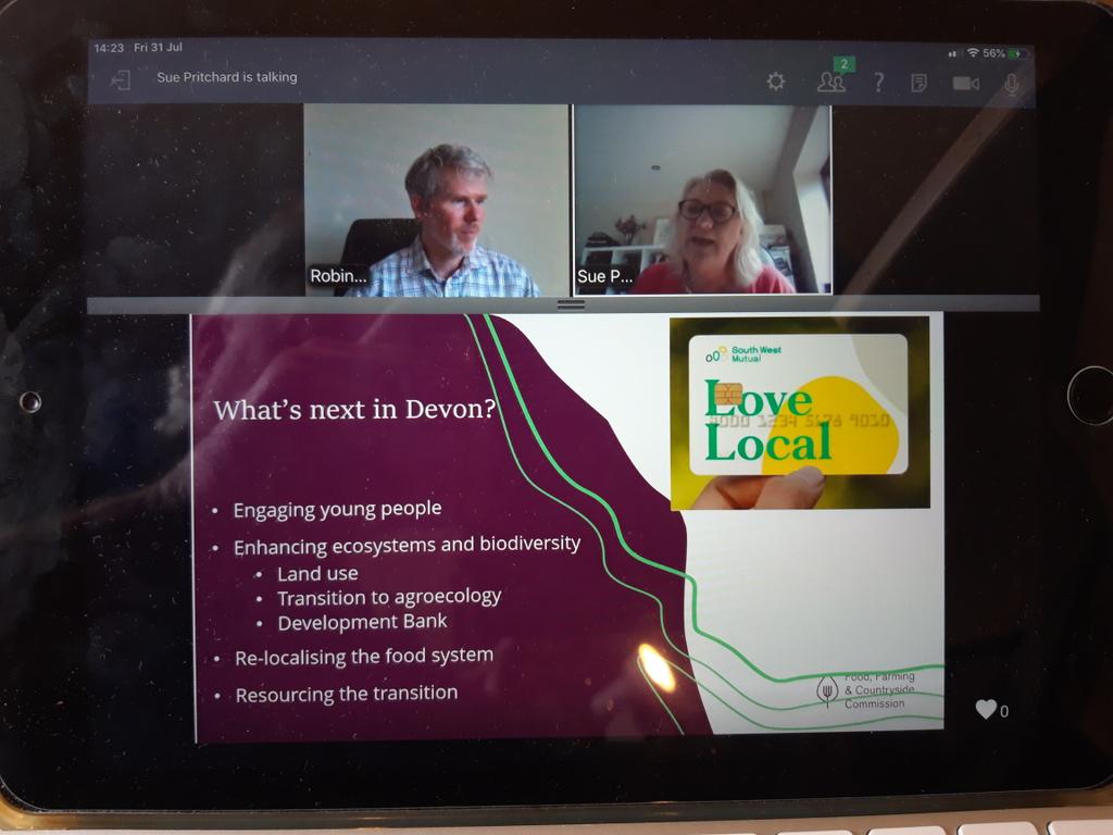 Ianmsmith15's tweet photo. Looking to the future of #food #farming & #regenerative #LandUse & #livelihoods in #Devon & #southwest #England - @suepritch @FFC_Commission in #GrowingBackSW 'Pulling it
Together' #webinar @duchyRBS re @foodplymouth @FoodCities @RSA_SW - #LoveLocal https://t.co/1I5yaHrzPe