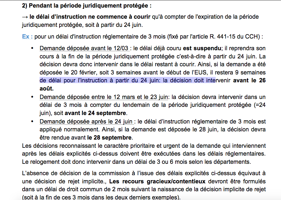 collpariscentre's tweet photo. Pour rappels annexes, les délais d'instruction #DALO (#Droit au #logement #opposable) ont été suspendus pendant toute la période juridiquement protégée (#PJP) , soit entre le 12 mars et le 23 juin 2020. https://t.co/IpKkSOO9fr