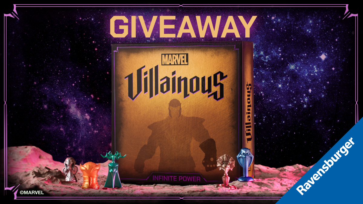 RavensburgerNA's tweet photo. #Giveway #2 on #GenCon Day 2 is  #Marvel Villainous: Infinite Power

To win a copy:
-Enter here and make sure you're following us: https://t.co/4GINdd3H6f?

-#RETWEET this tweet for an extra entry!

Winners will be picked tomorrow! #GenConOnline https://t.co/vRD4Kt4FVd