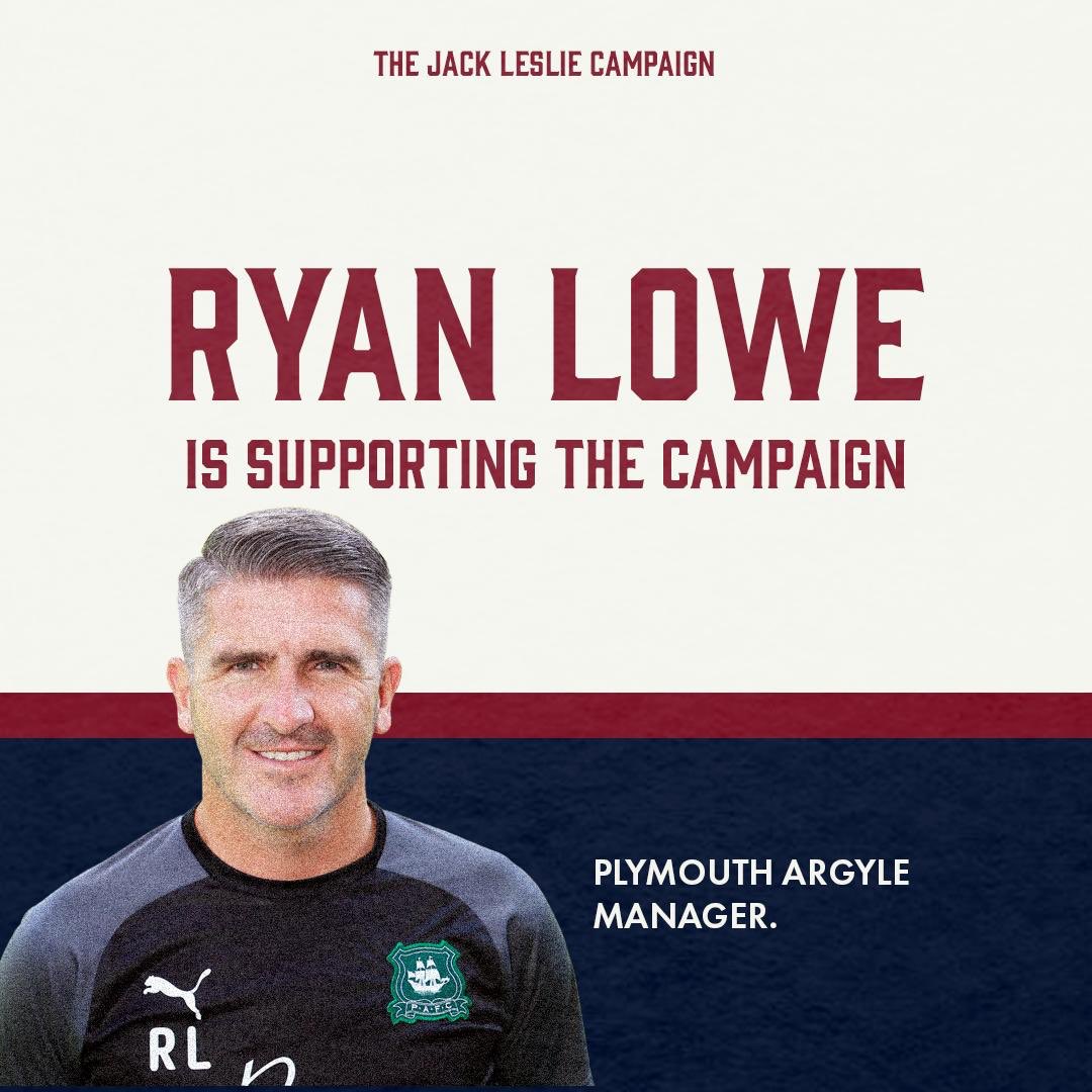 The Argyle manager Ryan Lowe supports the campaign !