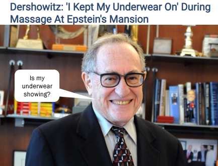 SDBurgher's tweet photo. @TheRickyDavila #AlanDersh unmasked!
Under where?
#EpsteinFiles
#Dershowitz
#EpsteinIsland https://t.co/vYK5myILvA