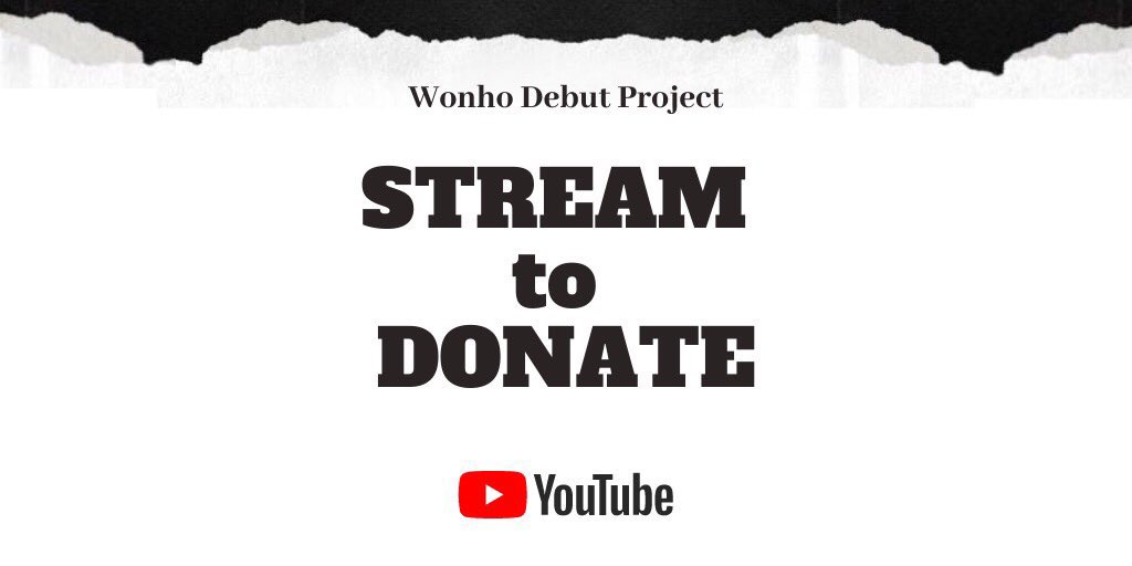WONHO_GLOBAL's tweet photo. [WONHO DEBUT FUNDRAISING]

STREAM TO DONATE FOR WONHO’S DEBUT!

🐰: https://t.co/yy5xGSl4id

- Keep the video playing until end
- DO NOT SKIP ADS ⚠️ (ads = revenue)
- Don’t mention donations/streaming the comment section
- Like, comment &amp; subscribe

@official__wonho 
#WONHO #원호 https://t.co/aqNQUHp4of