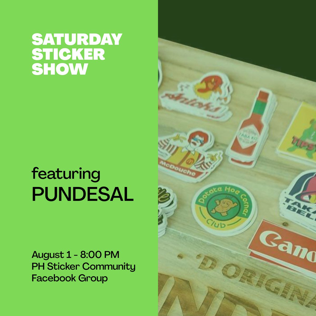 belGIANgwaffles's tweet photo. So eto na nga...

PRESENTING... THE SATURDAY STICKER SHOWWWWWWW!!!

Makipag-kwentuhan tayo with Lance of Pundesal TOMORROW @ 8PM, exclusively here on the PH Sticker Community FB Group!

Join here!
https://t.co/cuSCzYOUP1 https://t.co/6pc0wC2de0