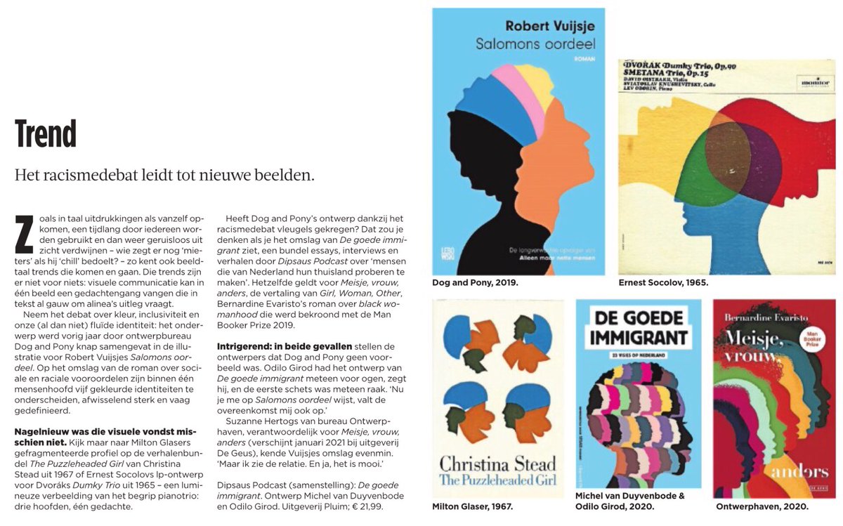 apuntdesign's tweet photo. Trend, namaak, gemakzucht > originaliteit blijkt tot een moeizaam domein verworden #volkskrant #erikvandenberg #grafischontwerp #boekomslag #identiteit https://t.co/JHJvuMY9pp