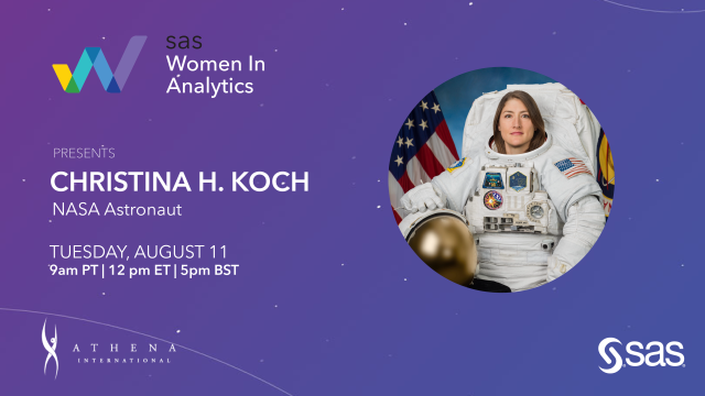 WhaleyJS's tweet photo. Join @SASSoftware and @SASCanada on August 11th at 12pm EST to hear from @Astro_Christina share how bold goals helped her realize her dreams and how setting them for yourself can help you reach yours too! @NASA_Astronauts #saswia https://t.co/9LW2amjZYh https://t.co/9idL2nltys