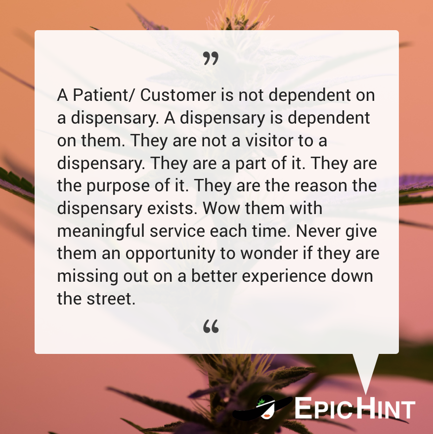 EpicHint's tweet photo. The "grass is greener syndrome" is real. It just takes one mediocre visit to lose someone to the dispensary down the street. 

Get your team on the same page with free comprehensive #cannabis, #dispensary, and state law #training. 

Get started today >> https://t.co/3WLklcilNW https://t.co/hdONesy4gI