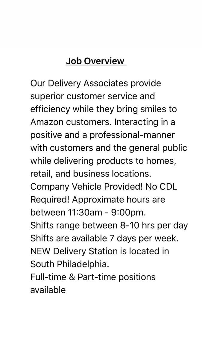 Mrfulltimegrind's tweet photo. FTG Logistics is looking to fill FullTime and PartTime positions as Package delivery drivers.
We work exclusively with Amazon Logistics and offer Full-Time and Part-Time work 7 days a week.
This is a permanent position. 
No experience needed! Apply now https://t.co/sGLTmLxx8e https://t.co/sRCZUssSyu