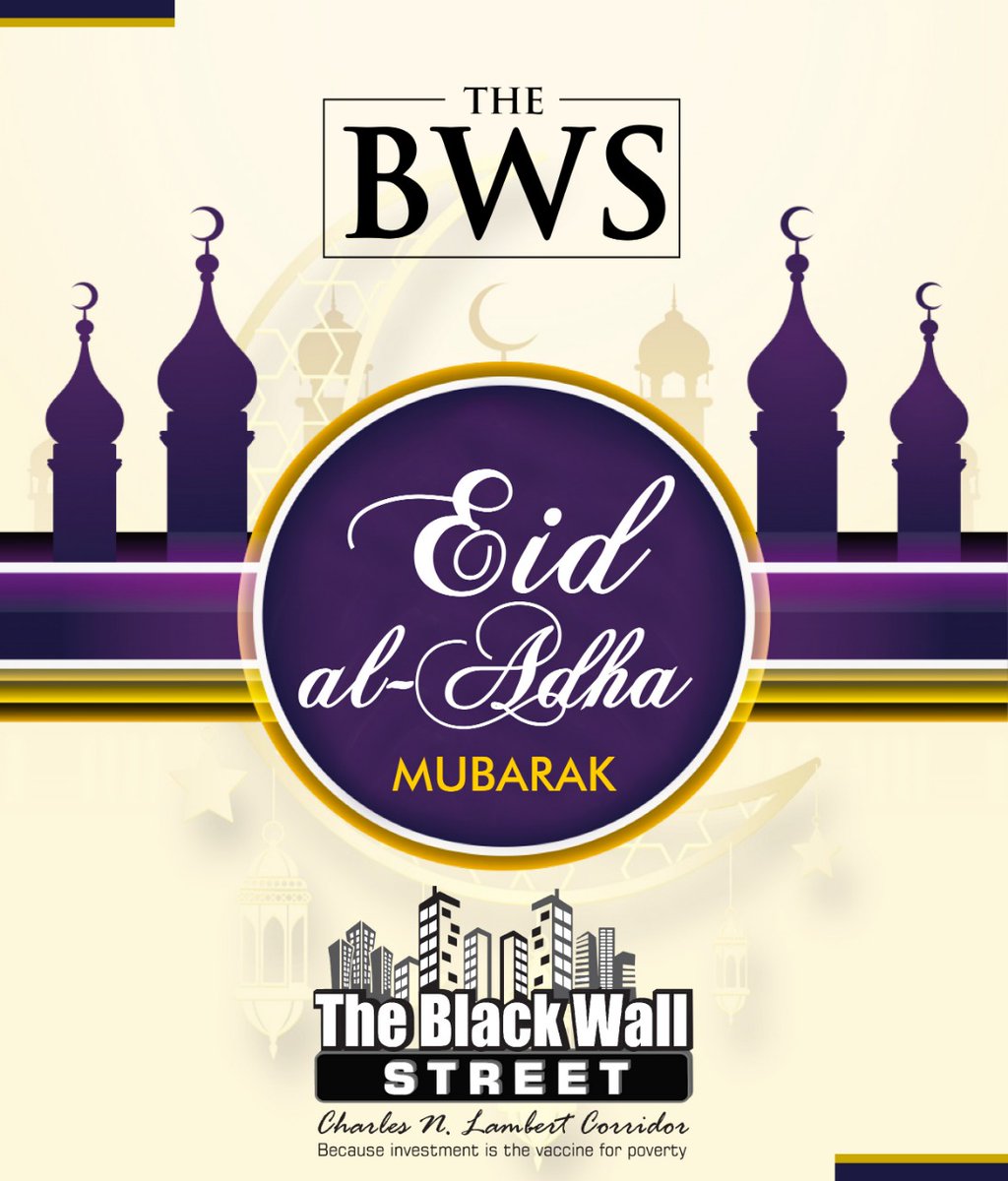 TheBlackWallStr's tweet photo. From all of us at BWS to the Muslim brothers and sisters  #EidAlAdha https://t.co/HDKmgsN1DX