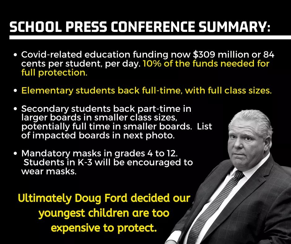 So if you want families to take it seriously, it starts with you  @Sflecce and your boss  @fordnation.How serious are you about a  #SafeSeptember?Apparently you're 84 cents serious.(Image courtesy of  @parentaction4ed and OFPE.) #onpoli  #onted
