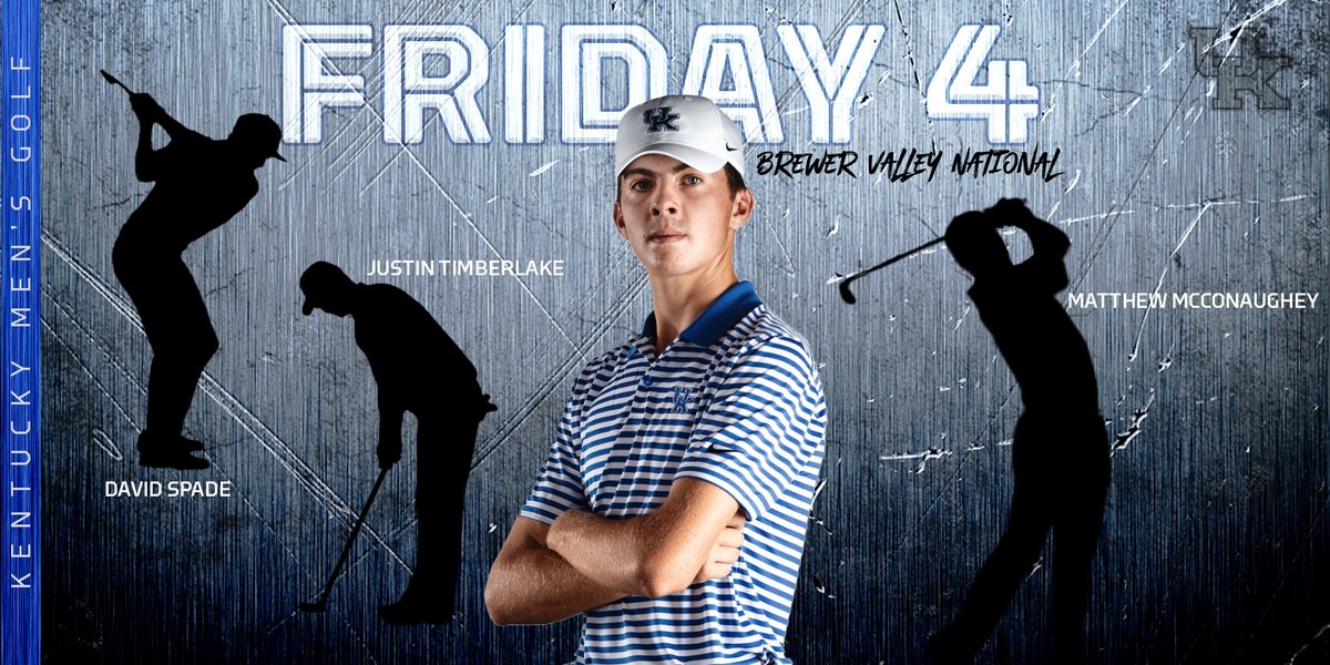 UKmensgolf's tweet photo. We suspect that #BBN could get behind watching this foursome right here in Lexington.
#Friday4 x #B4B x #GoBigBlue 😼🏌 https://t.co/GCsm37VVRN