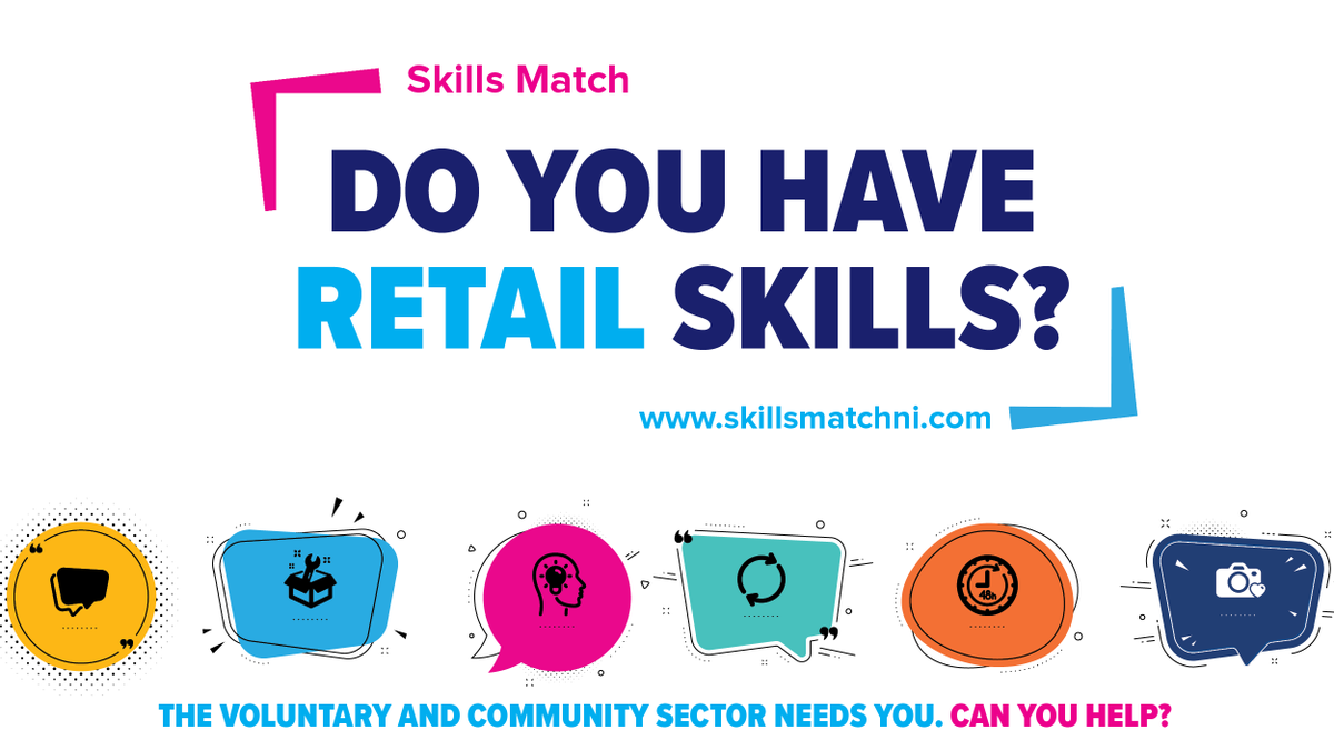 Organisations like <a href="/AirAmbulanceNI/">@AirAmbulanceNI</a> and <a href="/NIADogs/">NI Assistance Dogs</a> are looking for people with #skills in retail to help support their work. Can you help? Take a look at the #volunteering opportunities here: bit.ly/39lKoAd #SkillsMatch <a href="/NICVA/">NICVA</a> <a href="/CommunitiesNI/">Communities NI</a> <a href="/BeCollective_/">Be Collective</a> <a href="/volunteernow/">Beverly Lee</a>