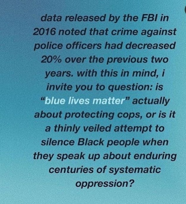 Blue lives are you oppressed?