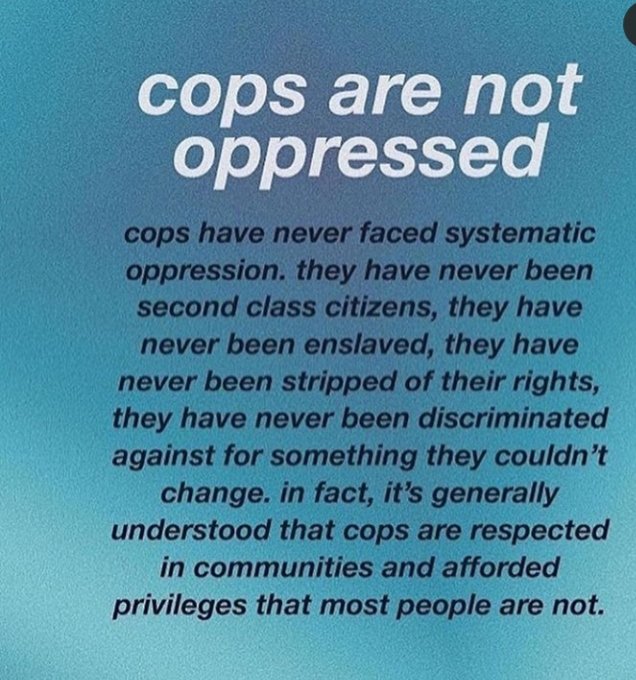 schellesweets's tweet photo. Blue lives are you oppressed? https://t.co/b8QsXAenZY