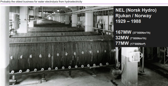 Despite the current hype, there's nothing new about electrolytic hydrogen.- 100 MW electrolysers since late 1920s for fertiliser and heavy water- 100 GWh salt cavern storage since 1960s- 4500 km hydrogen pipelines todayWhat was missing was abundant low cost power.