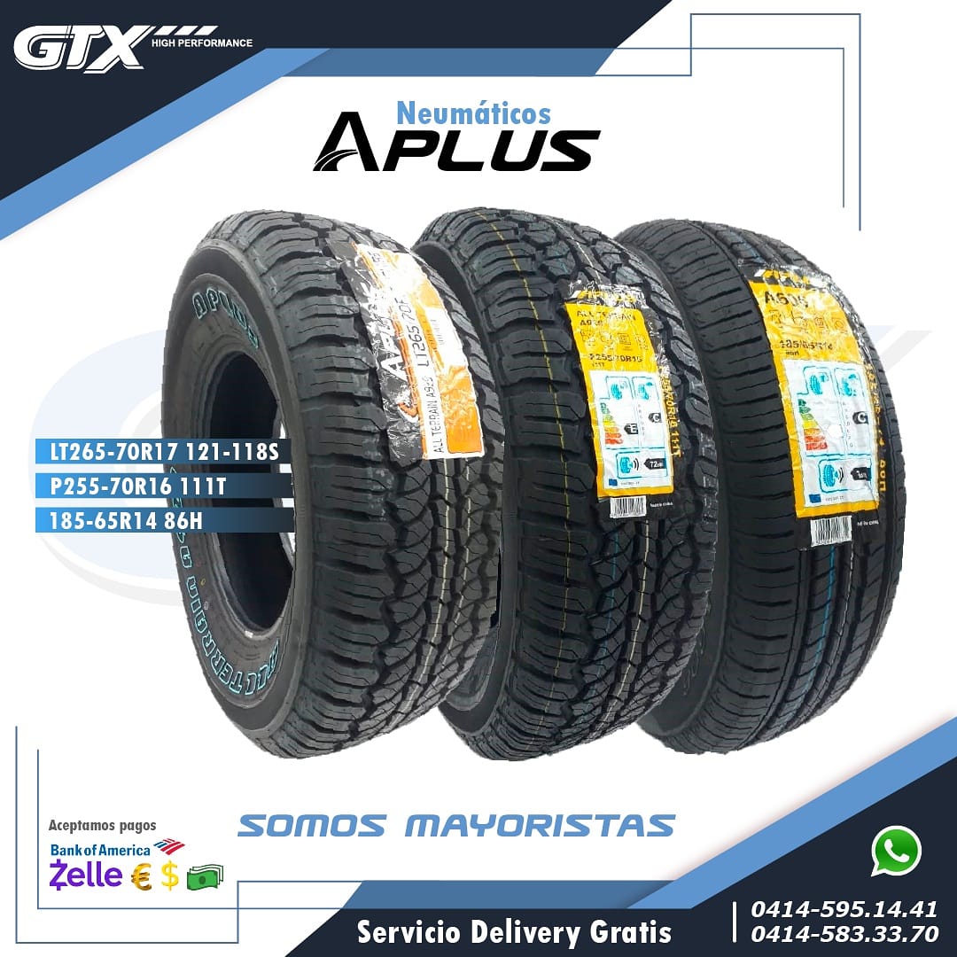 GTX_HP's tweet photo. .
➡️En GTX te ofrecemos los mejores #cauchos marca Aplus.

👉Ventas al Mayor y Detal. Compra mínima: 2 unidades. 

🧐Somos MAYORISTAS y #Distribuidores 🚚 a nivel nacional.

📲Solicita nuestra lista de precios al DM y Monta tu pedido. https://t.co/xkgrbsI888