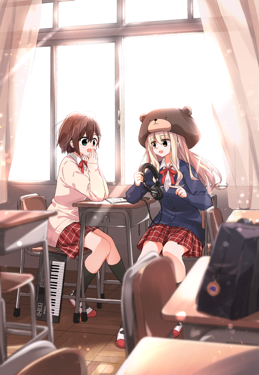 「イラスト:『作曲少女Q~曲作りに悩み始めた私がやらかした12の話~』表紙
今回は」|まつだひかりのイラスト
