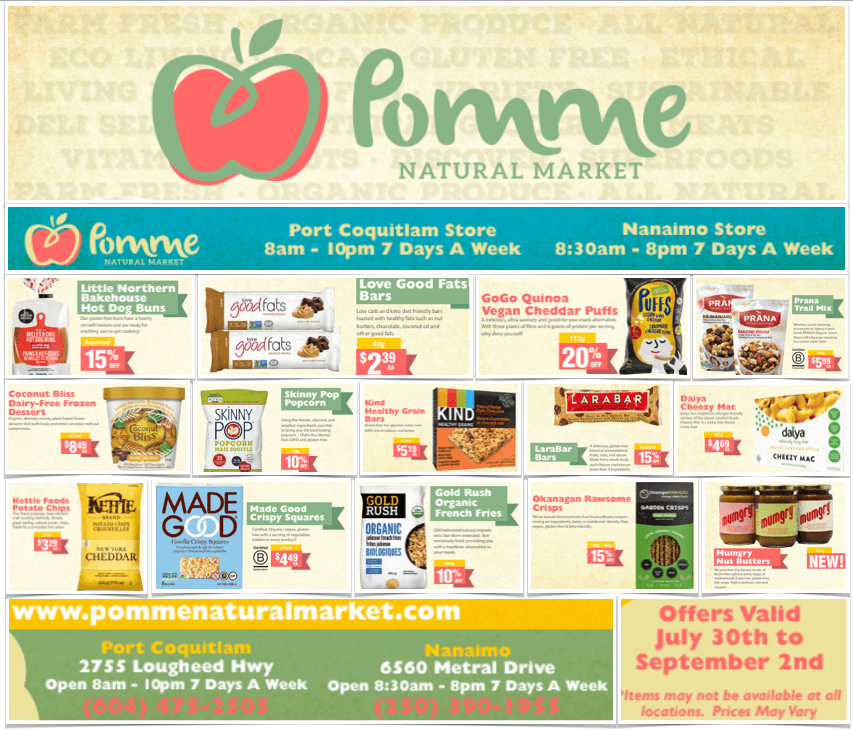 TheCeliacScene's tweet photo. It's Here! @PommeNanaimo Gluten-Free Flyer! SEE https://t.co/qqZ47FIFzV So much more in store! @Pomme_Market #glutenfree #celiac #shopping #nanaimo #midisland #coquitlam #grocery #healthfood #organic #produce #vitamins https://t.co/hL26PppQtP