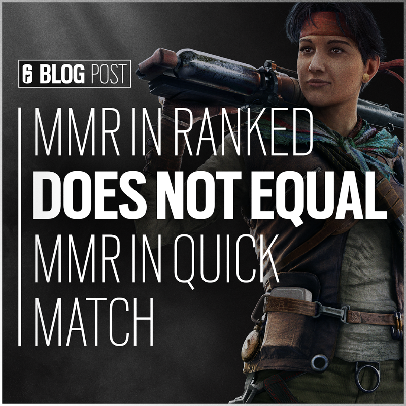 Rainbow6Game's tweet photo. We have compiled everything you need to know about MMR:

-What is it based on? 
-Which MMR is used in what type of match? 
-What does the MMR Rollback change? 
-How do Seasonal Charms work? 

Want to learn more about it? Check out our article on https://t.co/gsJHQYj98D