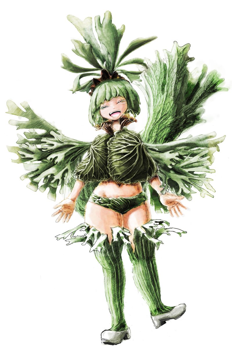 #みなさん去年の今頃はどんな絵描いてましたか
まだこのアカウントなかったよ!
絵を毎日描くようになったのがちょうど去年の今頃
これ↓は自宅の観葉植物(ビカクシダ)を擬人化した絵だよ 