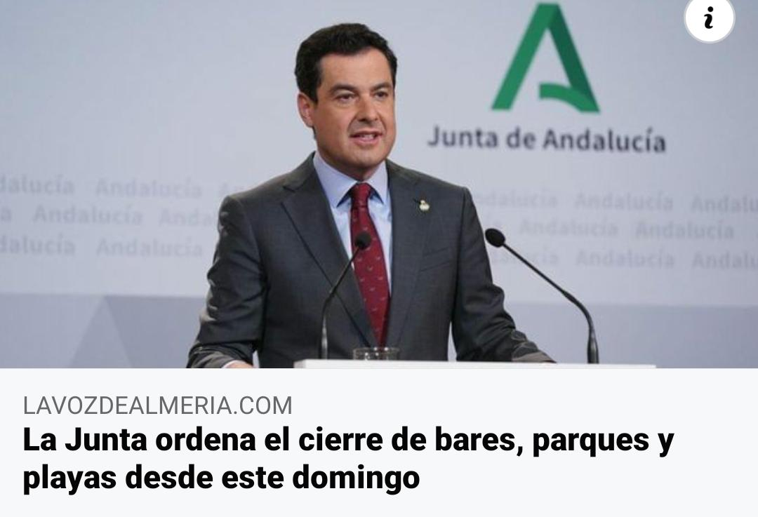 AndaluciaJunta's tweet photo. 🛑 Esta imagen pertenece a una noticia de marzo y está circulando como si fuera actual. 
🔘 Los bares, parques y playas permanecen abiertos.

👉 Consulta aquí la nueva normativa para el ocio.
➡️ https://t.co/HsB05p9k8f ✅

❌ No seas cómplice. No caigas en la trampa ❌
#StopBulos https://t.co/9nMJlRv70x
