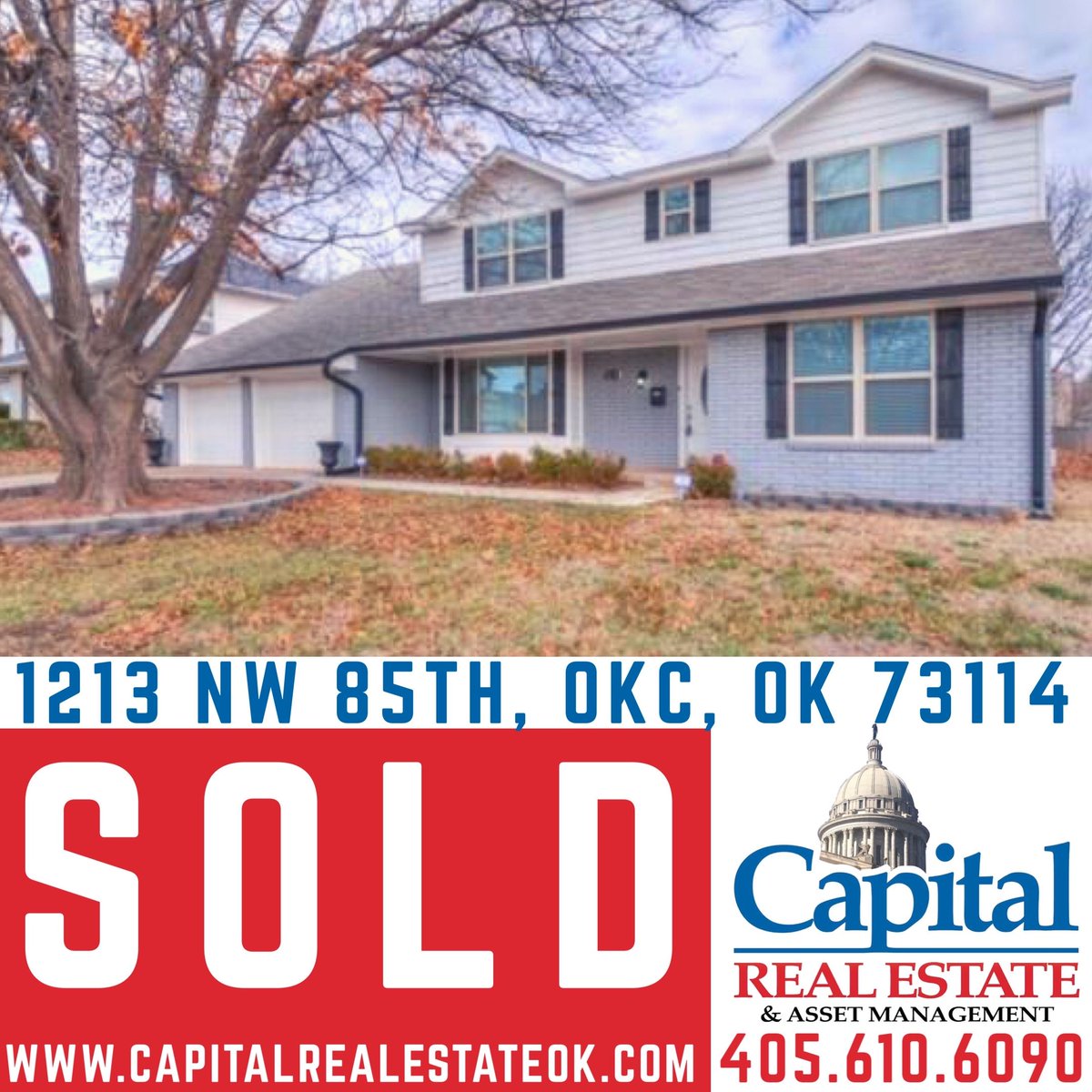 CapitalREOK's tweet photo. Another SOLD in OKC! Call Capital Real Estate to list your home and help you find your next home. ☎️ 405-610-6090 ☎️ Save with Capital, while building a lasting relationship. #CapitalRealEstate #ListWithCapital #Sold #RealEstate #Realtors #Friday #HomeBuyers https://t.co/noK7VQ4FWl
