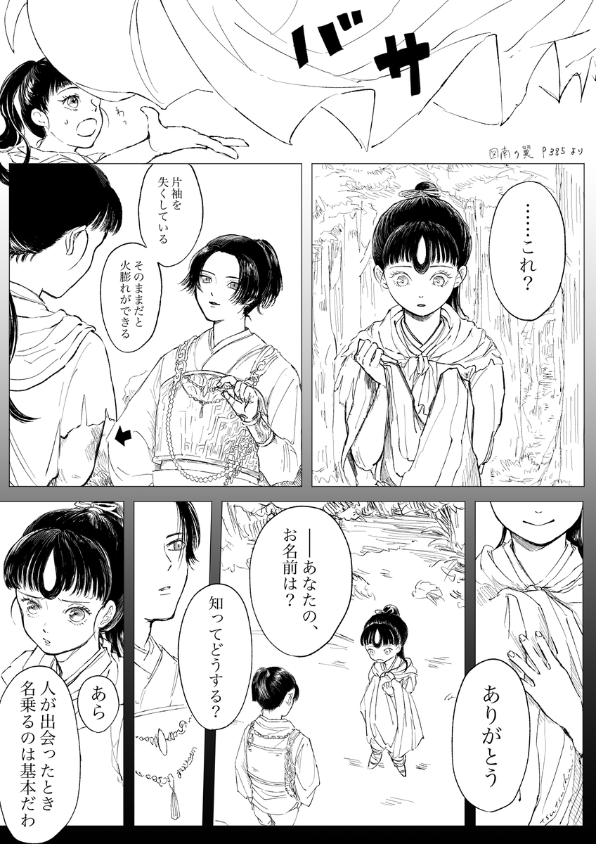野茨 抜け殻 犬狼真君にむけて 十二国記 図南の翼 P385より 漫画を描くにあたり台詞を一部変更しております ご了承ください