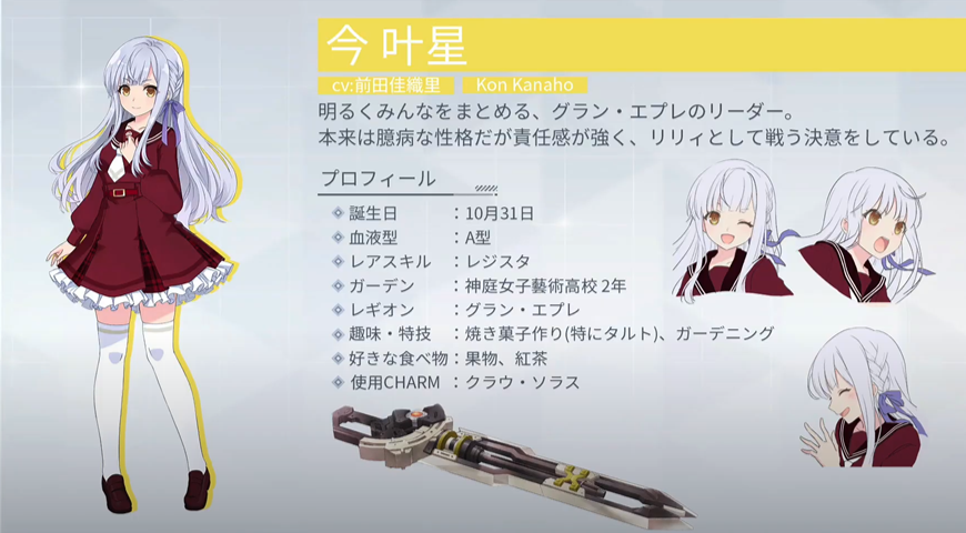 二川二水 アサルトリリィ原作公式 こんばんは 二川です 今日は昨晩に続いてアプリ アサルトリリィ ラストバレットに登場するcharmのお話をしていきます 画像は機能お話した3機 ラスバレ