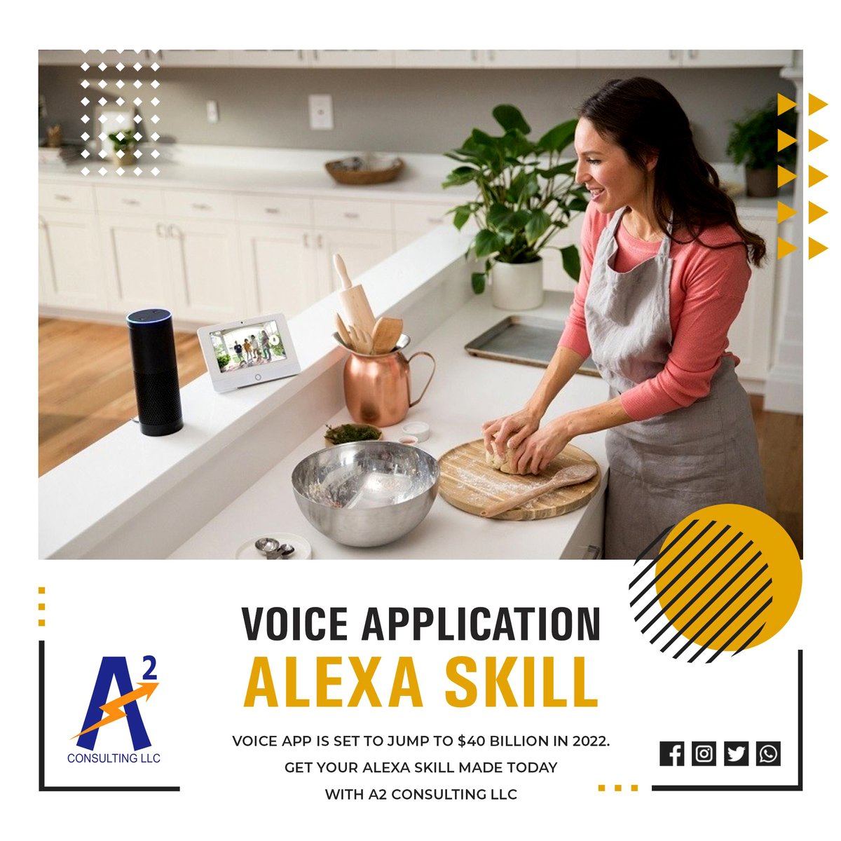 llc_a2's tweet image. Voice app is set to jump to $40 billion in 2022. Get your Alexa skill made today with A2 Consulting LLC 

#a2consultingllc #voiceapplication
