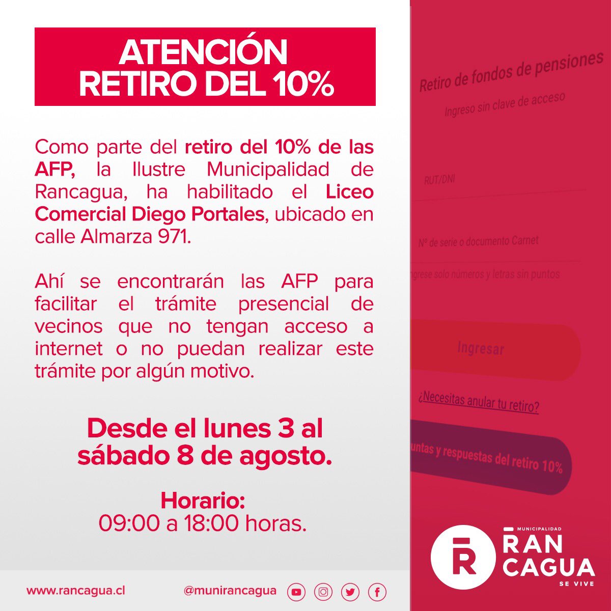 Rancagua on Twitter: "🔊 Atención vecinos❗Se ha iniciado el ...