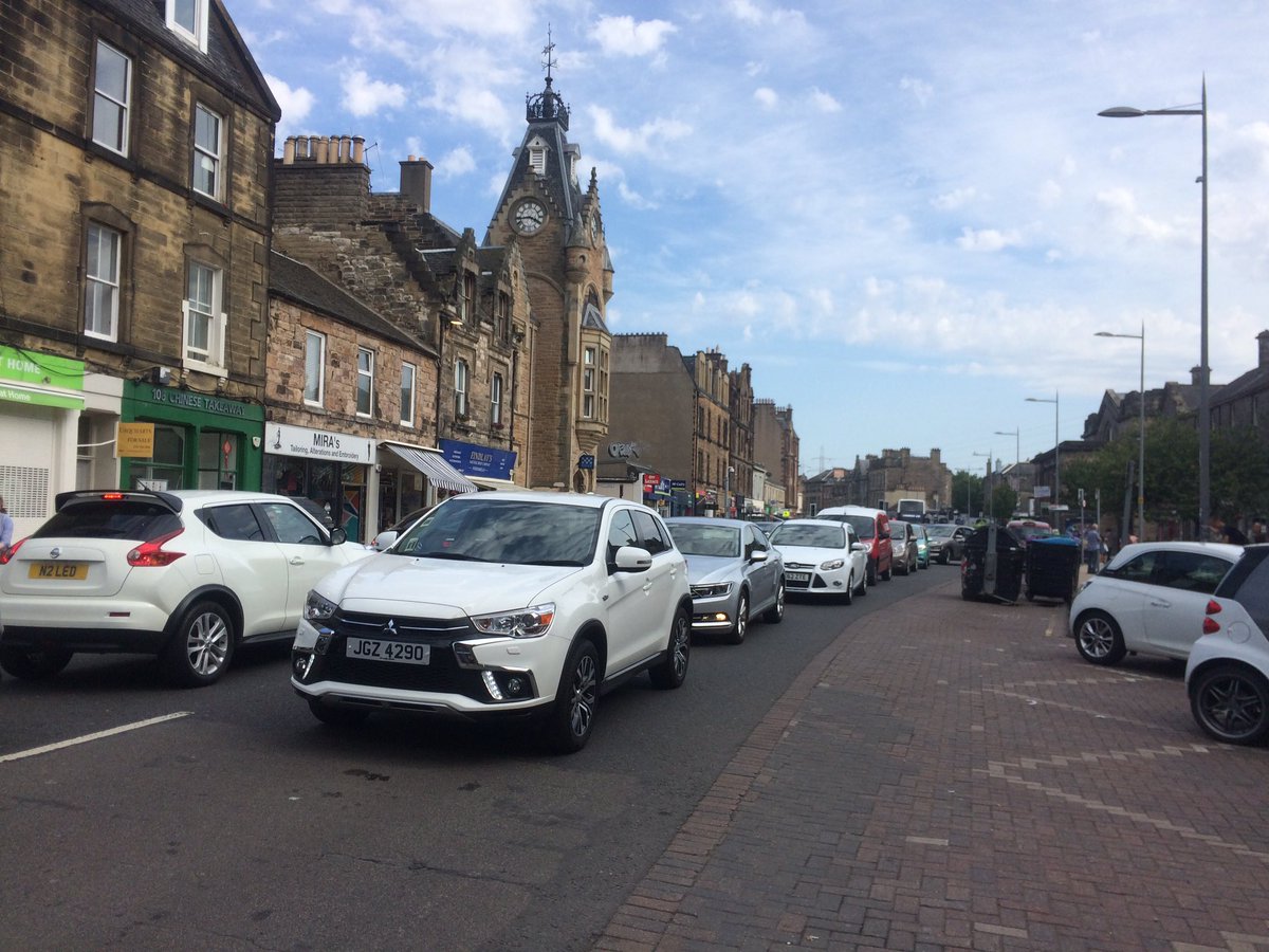 Traffic jam in Porty High St (we can safely say they are not all here to shop)