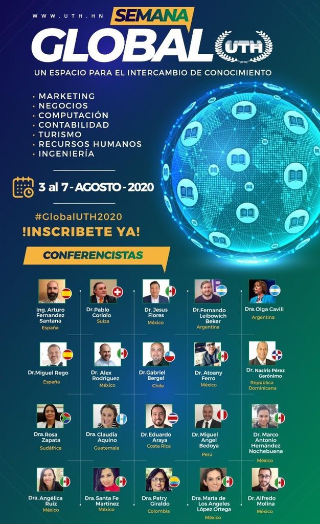 RsAlx's tweet photo. Se parte del evento de más alto nivel en Honduras. Semana Global 2020 by UTH.

Muy honrado por la invitación!

Regístrate: https://t.co/hiwddhiSPQ 

#digitaltransformation #EsCuestiónDeEducación #educacion #UTH #GlobalUTH2020 https://t.co/e2XWthEfHT
