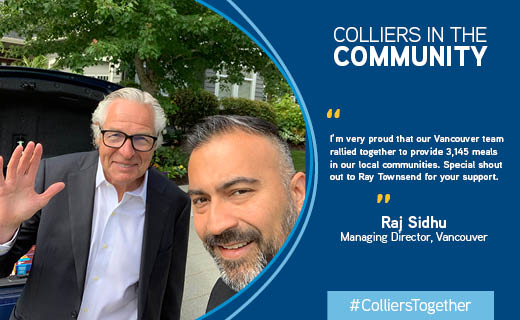 Colliers Vancouver hosted a Food Drive in support of the Greater Vancouver Food Bank and raised enough funds and food donations to feed 3,145 meals. #ColliersTogether #FoodDrive #Vancouver ow.ly/tLJk102jGkN