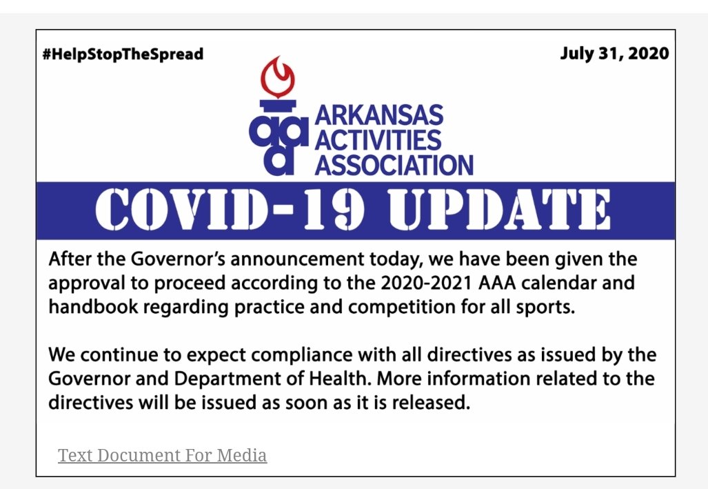 ConwayAthletics's tweet photo. good news!! https://t.co/UrynajrnEs
