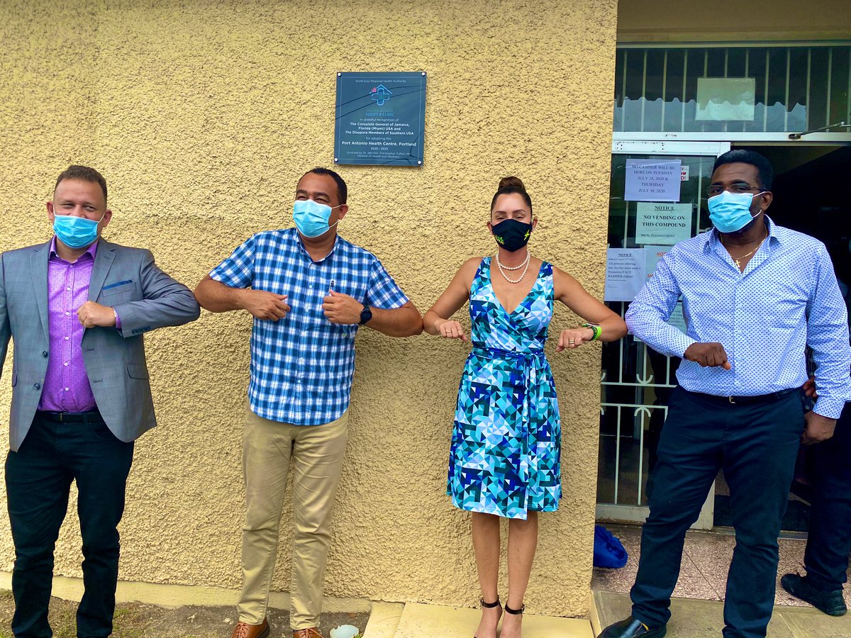 annmarievazja's tweet photo. The โAdopt A Clinc ceremony for the #PortAntonio Health Centre took place this morning. Thx to partnership between #MOHW #NERHA #ConsulateGeneral of Ja,Florida & #Diaspora Members of SouthernUSA. #MinTufton thanked all involved especially our dedicated #healthcareworkers ๐ฏ๐ฒ๐๐ผโค๏ธ https://t.co/EyaOrSu2LJ