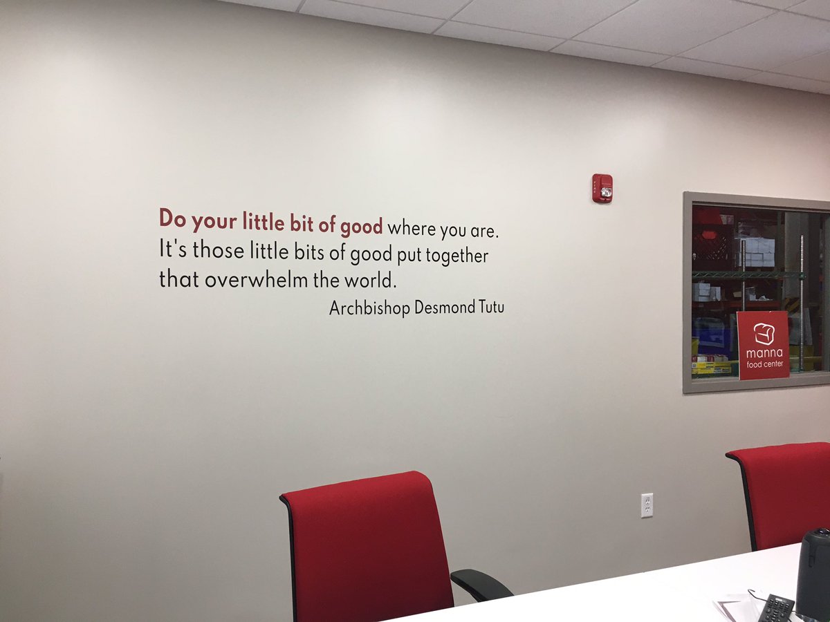 mcwcreative's tweet image. #FridayFeeling: Inspired

Installed new inspirational quotes for @MannaFoodCenter at their market, office, and warehouse. Great quotes to greet visitors &amp;amp; staff as we fight hunger.
——-
Creative collaboration w AKB Strategies. 

Printed &amp;amp; install by: @Signarama Silver Spring