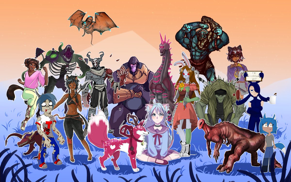 meah_art's tweet photo. Here is the July #AGC #Artistguildcollab! The Theme was Characters as Animals/ Monsters https://t.co/INftdHzCsS