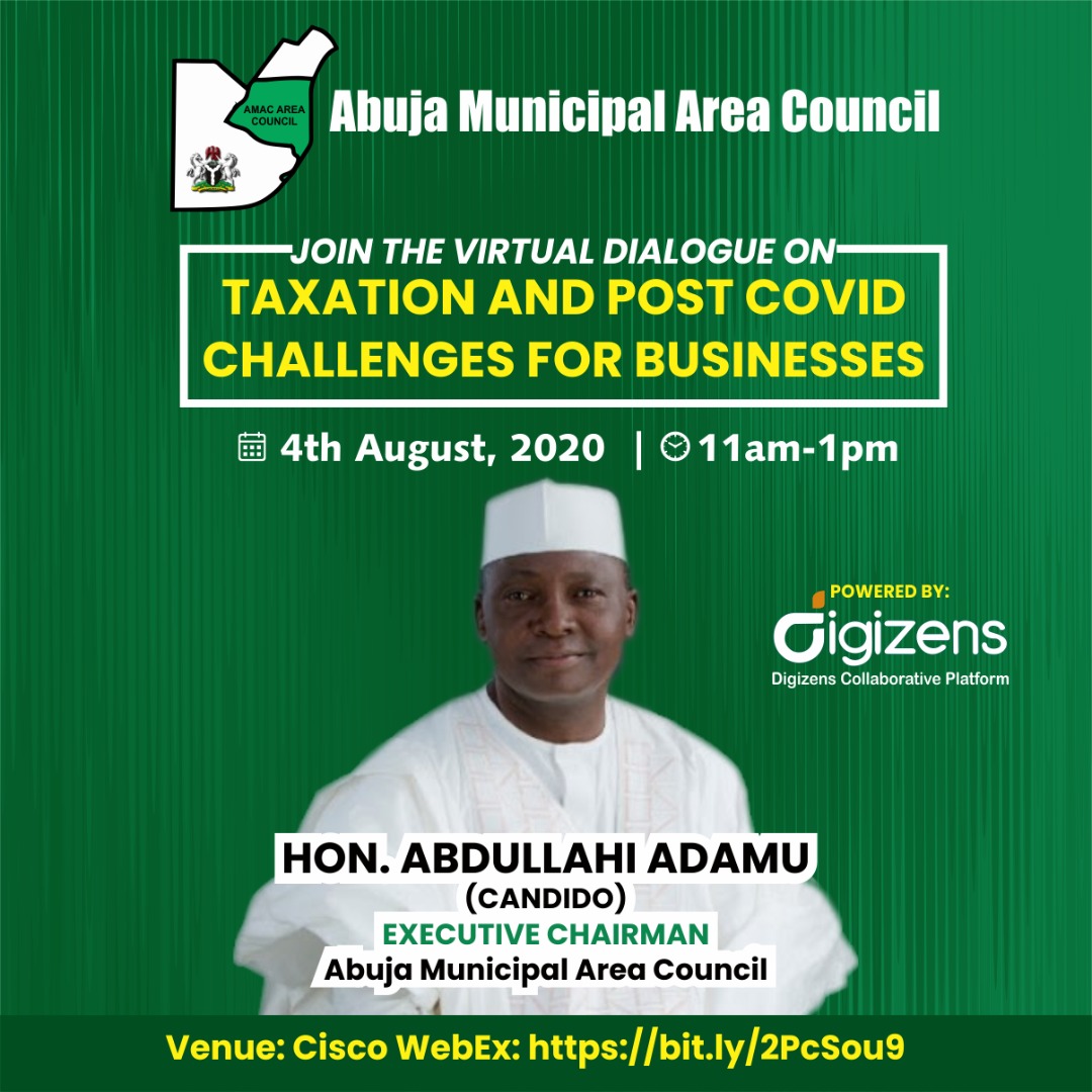 AmacLg's tweet photo. Invitation to attend our webinar!!!
AMAC is excited to invite the general public to a virtual dialogue on taxation and post_ COVID challenges for businesses.

Venue: Cisco Webex
Time: 11 am
Date: August 4th, 2020
Register using the link here. .@Digizens1 https://t.co/bxceQuJ5Gq https://t.co/k5O9gF6zeF