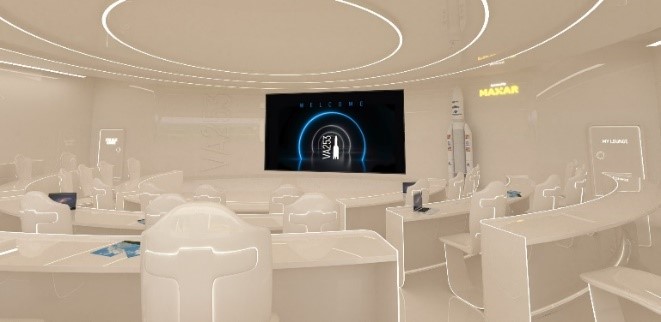 Arianespace's tweet photo. Our 1st virtual launch event will soon become a reality thanks to event sponsor @Maxar! #VA253 – Launch XP: 500 guests, VIPs and employees will experience briefings from @ArianespaceCEO, @Intelsat, @maxar &amp; @northropgrumman executives, virtual tours and more! #VA253 https://t.co/ufw8Z0fvhe