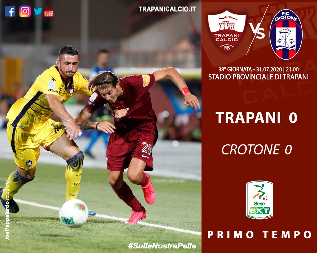 TRAPANI-CROTONE 0-0 (I tempo)

⏱ 47’ | Termina la prima frazione di gioco. Si torna negli spogliatoi sul punteggio di 0-0. 

#TRACRO