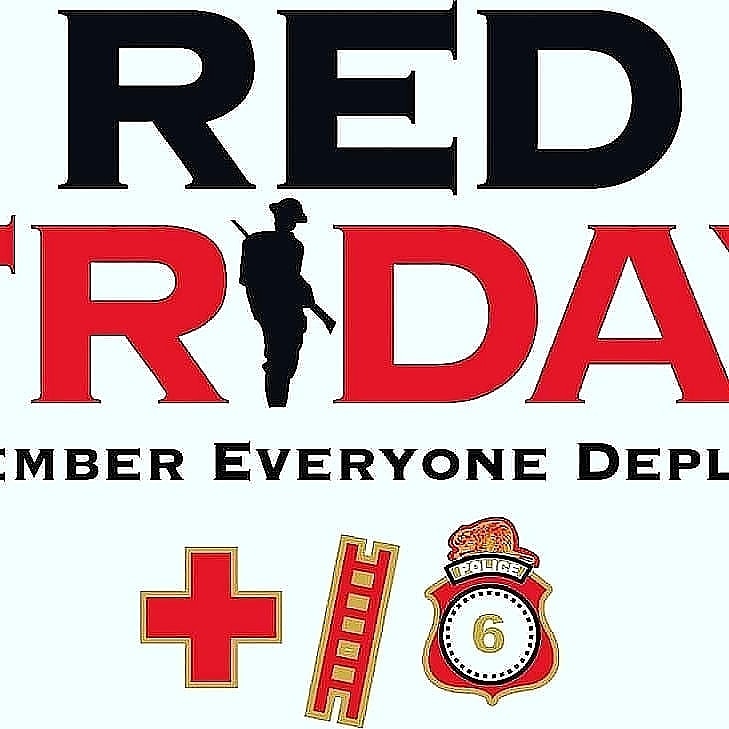 REDFridayOrg's tweet photo. We're wearing red this #REDFriday to Remember Everyone Deployed at home and abroad. #firstresponders, #Military #Veterans #Nurses Are you? #REDFridayOrg https://t.co/K11antPenK