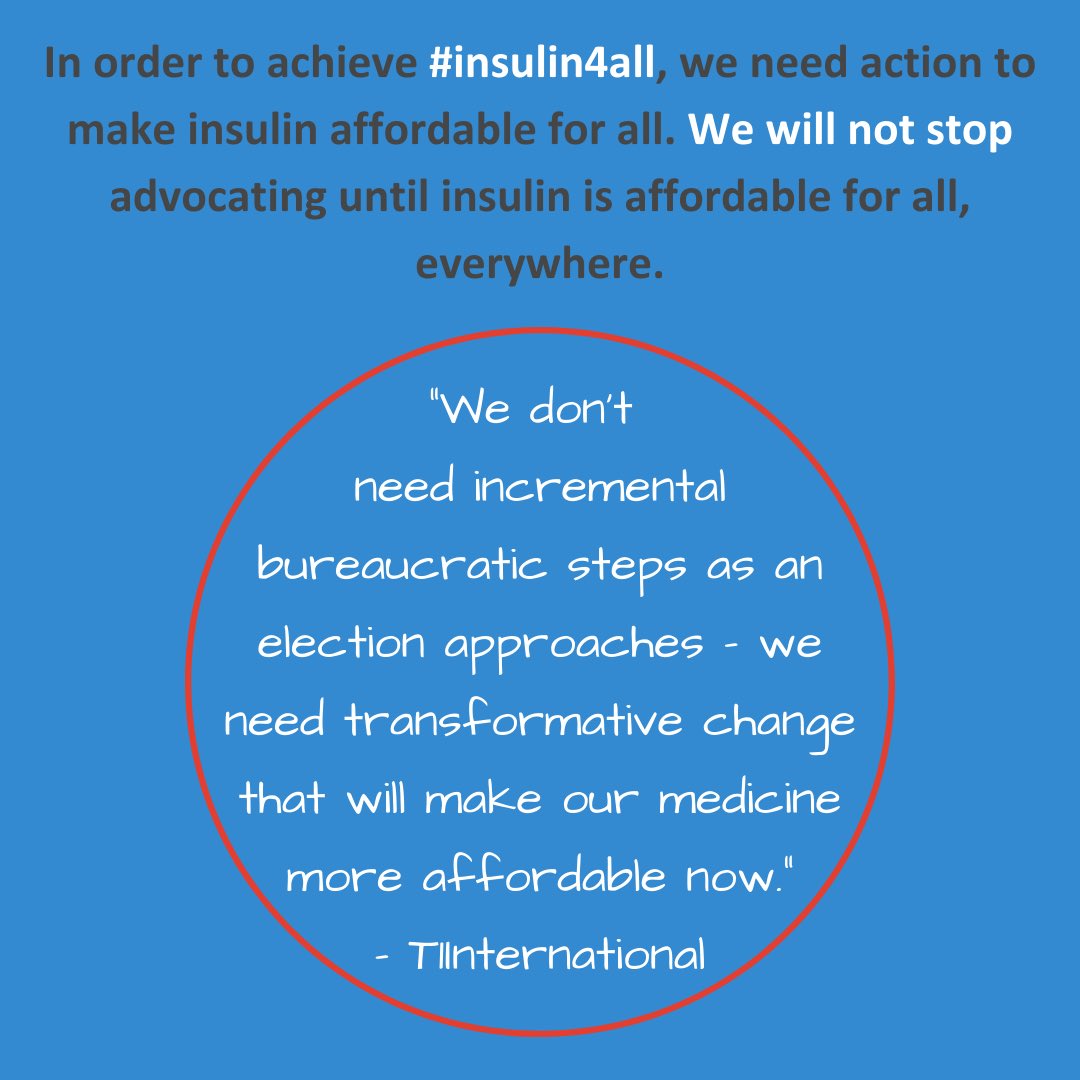 FLinsulin4all's tweet photo. Four executive orders were issued by the Administration last week to lower insulin prices to “pennies a day.” While this may seem like a huge victory for the diabetes community these executive orders fall extremely short of what is needed. The fight is far from over. #insulin4all https://t.co/Hsp5hymKmS