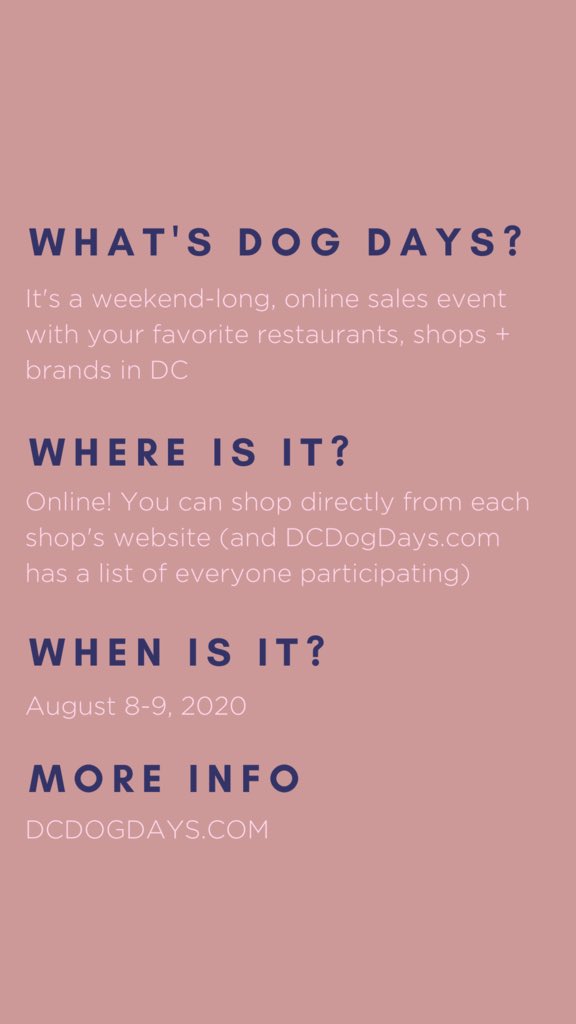 We are just about a week away from <a href="/midcitydogdays/">Mid-City DC Life</a>. If you’re looking for plans next weekend, #DCDogDays is where to be—you can also participate virtually!

We encourage all #smallbiz who have gift cards to signup and participate!🐩🐕🐕‍🦺 dcdogdays.com