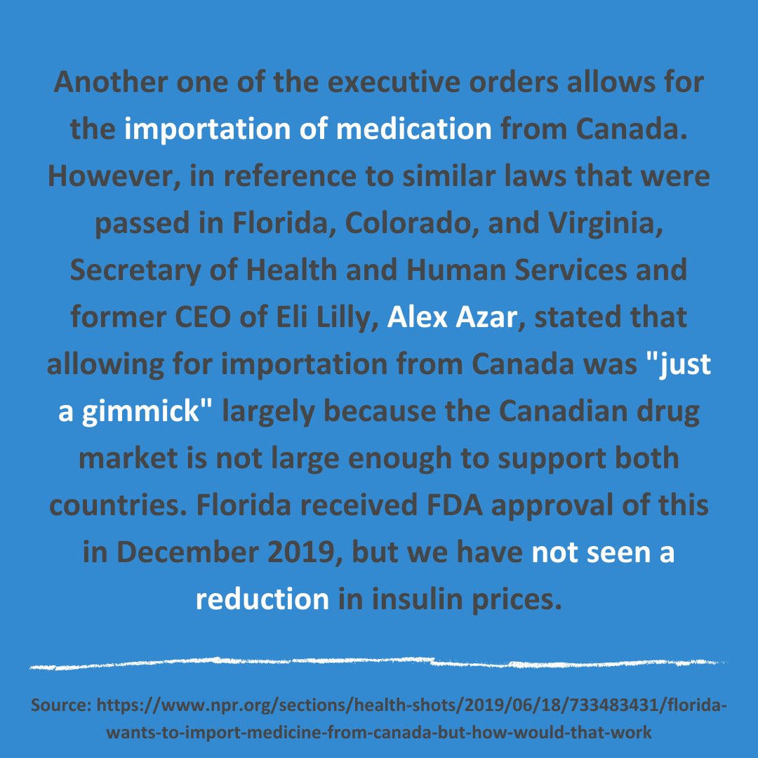 FLinsulin4all's tweet photo. Our graphics and statement continued on the Executive Orders released by the Presidential Administration on July 24, 2020. #insulin4all https://t.co/SNS0oOPWPU