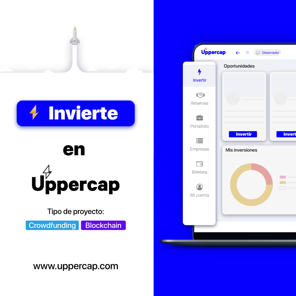 UperCo's tweet photo. ¡El momento ha llegado! Iniciamos una nueva etapa para el #financiamiento de #empresas y #proyectos.  
#Invierte en #Uppercap y camina este desafío con nosotros.
Regístrate en  y conviértete en socio de forma fácil, segura y 100% digital...  
 https://t.co/BHMAhC2IEj https://t.co/SFaLnd1DYI