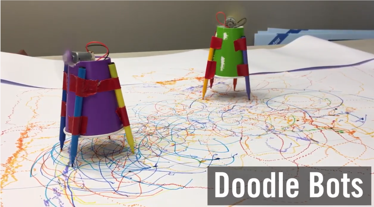 SCIOWA's tweet photo. Looking for a fun activity this weekend? Try making a Doodle Bot that wiggles and whirs as it creates unique artistic masterpiece! https://t.co/P6lRjbfKYj #GoBeyondWithSCI #STEAM https://t.co/GcRvAHEMxD
