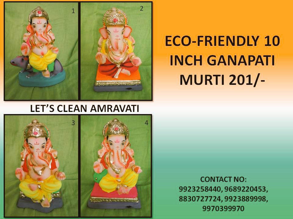 Letscleanamt's tweet photo. Let's clean Amravati group brings ECO friendly Ganesh murti.
The idea is to promote the eco friendly way to celebrate Ganesh festival this year. We are accepting orders telephonically due corona pandemic. The delivery of Murti will be from gulshan plaza, Rajapeth. https://t.co/6eQj2yAAMW