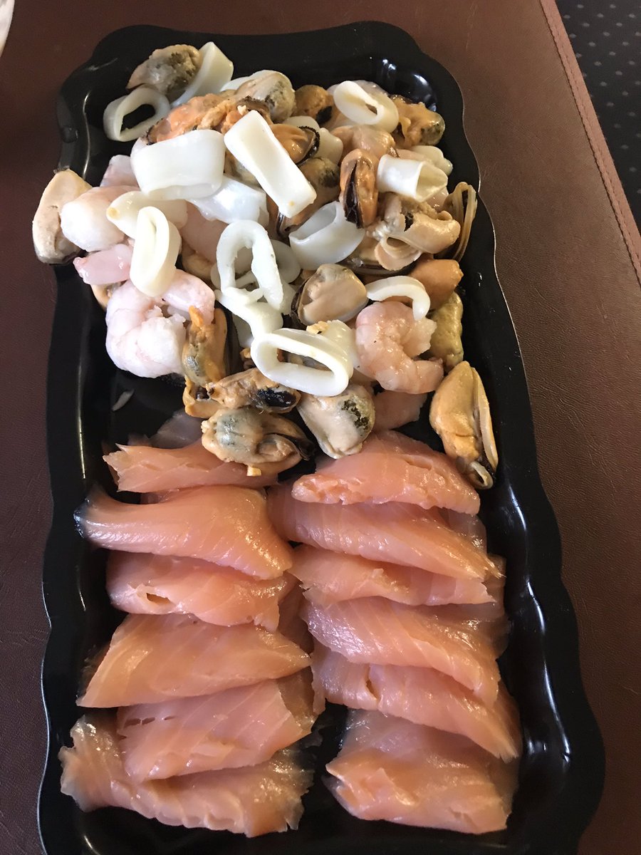 the_groundsman's tweet photo. Mixed seafood selection from @AldiUK with salads made from lettuce and cucumber and courgette carrot and spring onion from this weeks @ValleyVegBox1 for dinner tonight https://t.co/3mvozeU7eX