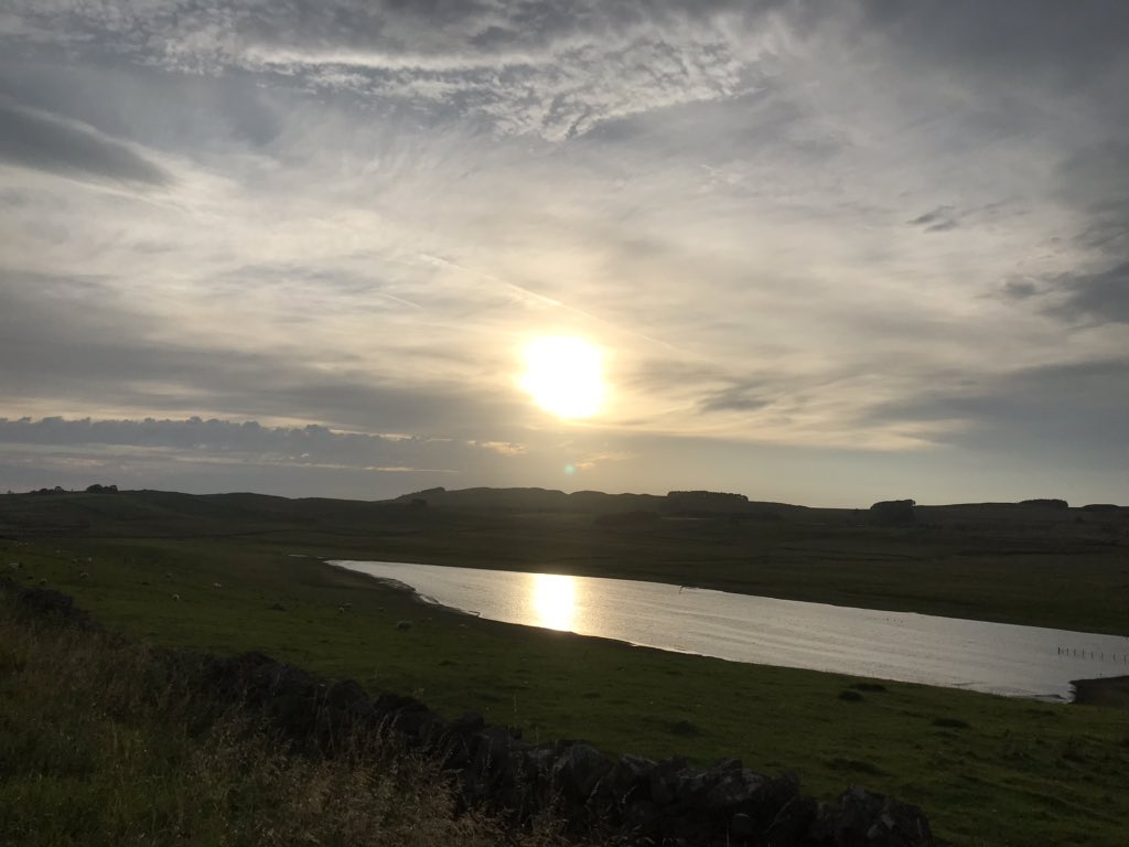 KatesfWriter's tweet photo. #GrindonLough shot from the #Stanegate road. Beautiful sunset.
#Northumberland #HadriansWall https://t.co/cY9xklnHKX