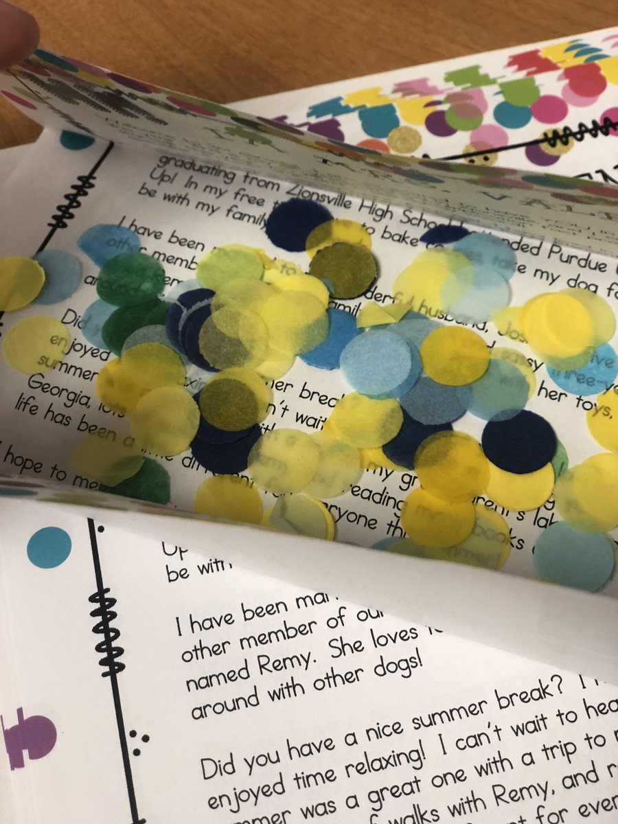 Mrs_Valentine3's tweet photo. In my opinion, the beginning of the year ALWAYS calls for confetti! #surpriseletter #confetti #beginningoftheyear #studentletters https://t.co/U5dfaGoLbl