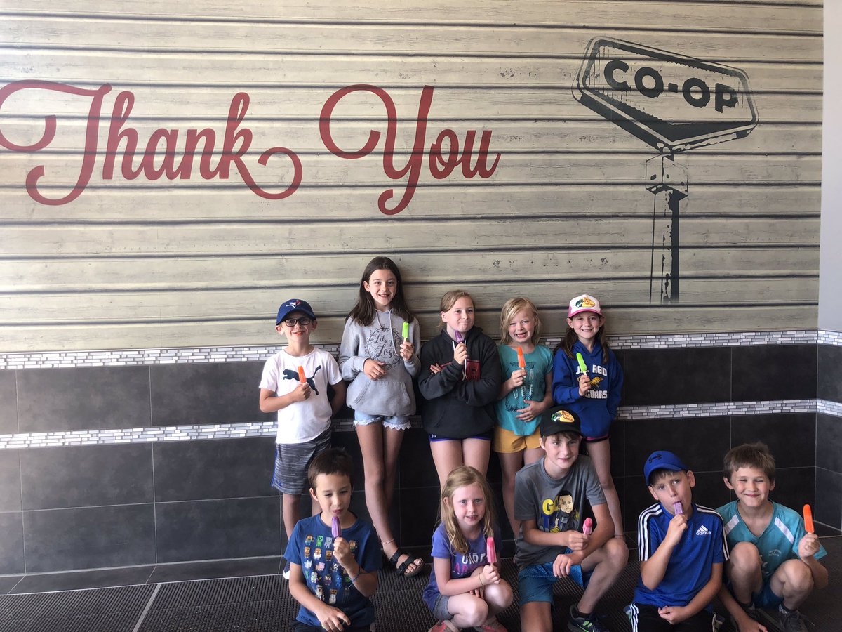 CarmanMB's tweet photo. Carman Dufferin Recreation’s Summer Day Camp kids and staff would like to thank Syl's Drive Inn and Homestead Co-op for the tours and treats this week. If you are interested in upcoming Summer Day Camp programming you can find out more at https://t.co/JGiVZEJVAe. https://t.co/8Gnfqfm4iD